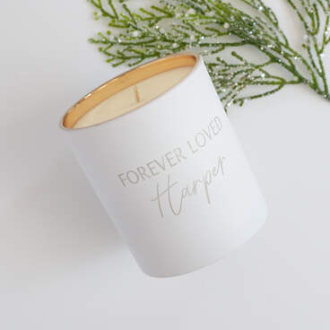 Forever Loved Custom Engraved Candle